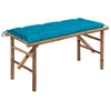 Image de vidaXL Banc de jardin pliable avec coussin 118 cm Bambou
