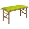Image de vidaXL Banc de jardin pliable avec coussin 118 cm Bambou