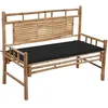 Image de Vidaxl Banc De Jardin Avec Coussin 120 Cm Bambou