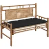 Image de Vidaxl Banc De Jardin Avec Coussin 120 Cm Bambou