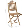 Image de Vidaxl Chaises Pliables De Jardin 2 Pcs Avec Coussins Bambou
