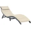 Image de Vidaxl Chaise Longue Avec Coussin Gris Bois D'acacia Solide