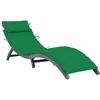 Image de vidaXL Vidaxl Chaise Longue Avec Coussin Gris Bois D'acacia Solide