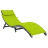 Image de vidaXL Chaise longue avec coussin Gris Bois d'acacia solide3064055