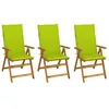 Image de vidaXL Chaises pliables de jardin lot de 3 avec coussins Bois d'acacia3064100