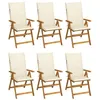 Image de vidaXL Chaises pliables de jardin lot de 6 avec coussins Bois d'acacia