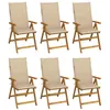 Image de vidaXL Chaises pliables de jardin lot de 6 avec coussins Bois d'acacia