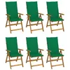 Image de vidaXL Chaises pliables de jardin lot de 6 avec coussins Bois d'acacia