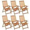 Image de vidaXL Chaises pliables de jardin lot de 6 avec coussins Bois d'acacia
