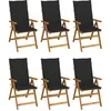 Image de vidaXL Chaises pliables de jardin lot de 6 avec coussins Bois d'acacia