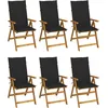 Image de Vidaxl Chaises Pliables De Jardin 6 Pcs Avec Coussins Bois D'acacia