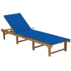 Image de vidaXL Chaise longue pliable avec coussin Bois d'acacia solide