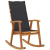 Image de vidaXL Chaise à bascule avec coussins Bois d'acacia massif3064179