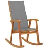 Image de vidaXL Chaise à bascule avec coussins Bois d'acacia massif3064180