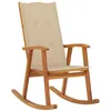 Image de vidaXL Chaise à bascule avec coussins Bois d'acacia massif