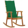 Image de vidaXL Chaise à bascule avec coussins Bois d'acacia massif3064184