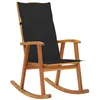 Image de vidaXL Chaise à bascule avec coussins Bois d'acacia massif3064186