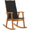Image de Vidaxl Chaise Ã Bascule Avec Coussins Bois D'acacia Massif