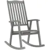 Image de vidaXL Chaise à bascule avec coussins Gris Bois d'acacia massif3064209