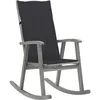 Image de Vidaxl Chaise Ã Bascule Avec Coussins Gris Bois D'acacia Massif