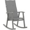 Image de vidaXL Chaise à bascule avec coussins Gris Bois d'acacia massif