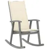Image de vidaXL Chaise à bascule avec coussins Gris Bois d'acacia massif