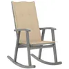 Image de vidaXL Chaise à bascule avec coussins Gris Bois d'acacia massif