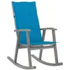 Image de vidaXL Chaise à bascule avec coussins Gris Bois d'acacia massif