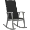 Image de vidaXL Chaise à bascule avec coussins Gris Bois d'acacia massif3064216