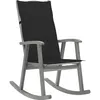 Image de Vidaxl Chaise Ã Bascule Avec Coussins Gris Bois D'acacia Massif