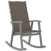 Image de vidaXL Chaise à bascule avec coussins Gris Bois d'acacia massif