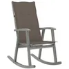 Image de Vidaxl Chaise Ã Bascule Avec Coussins Gris Bois D'acacia Massif