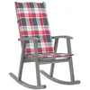 Image de vidaXL Chaise à bascule avec coussins Gris Bois d'acacia massif