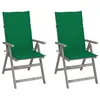 Image de vidaXL Chaises inclinables de jardin lot de 2 et coussins Bois acacia3064703