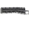 Image de Vidaxl Salon De Jardin 7 Pcs Avec Coussins RÃ©sine TressÃ©e Gris