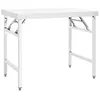 Image de vidaXL Table de travail pliable de cuisine 100x60x80 cm Inox326157