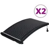 Image de vidaXL Panneaux de chauffage solaire de piscine courbés 2 pcs 110x65cm