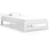 Image de vidaXL Cadre de lit sans matelas blanc bois de pin massif 100x200 cm
