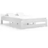 Image de vidaXL Cadre de lit sans matelas blanc bois de pin massif 140x200 cm322001
