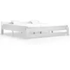Image de vidaXL Cadre de lit sans matelas blanc bois massif de pin 200x200 cm