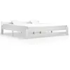 Image de vidaXL Cadre de lit sans matelas blanc bois massif de pin 200x200 cm