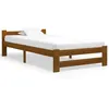 Image de vidaXL Cadre de lit sans matelas Marron miel Bois pin massif 90x200 cm