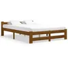 Image de vidaXL Cadre de lit sans matelas marron miel pin massif 160x200 cm