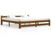 Image de vidaXL Cadre de lit Marron miel Bois de pin massif 200x200 cm