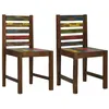 Image de vidaXL Chaises à manger lot de 2 bois de récupération solide326179