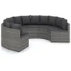 Image de vidaXL Vidaxl Salon De Jardin 6 Pcs Avec Coussins Résine Tressée Gris