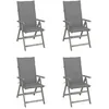 Image de vidaXL Vidaxl Chaises Inclinables De Jardin 4 Pcs Avec Coussins Bois D'acacia
