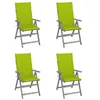 Image de vidaXL Chaises inclinables de jardin lot de 4 et coussins Bois acacia3065388