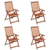 Image de vidaXL Chaises pliables de jardin lot de 4 Bois d'acacia solide