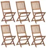 Image de vidaXL Chaises pliables de jardin lot de 6 Bois d'acacia solide